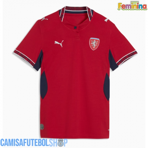Camisa de time de futebol República Checa Replicas 1º Equipamento Feminina Mundo 2026 Manga Curta